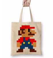 Süper Mario Nintendo Atari Bez Çanta Uzun Saplı