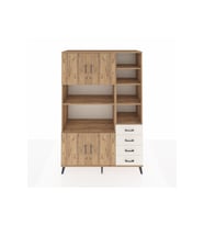Hyperion Dolap 9 Raflı 4 Çekmeceli 4 Kapaklı 132x44x195 Çam-Çam/Aytaşı