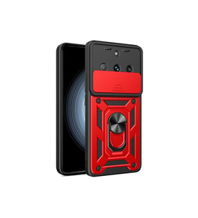 Realme 11 Pro Kılıf Pars Lens Yüzüklü Silikon - Kırmızı
