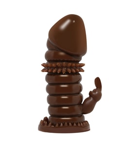 OdinsShop Klitoral Uyarıcılı Tırtıklı Boğumlu Penis Kılıfı