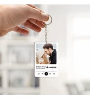 Sevgiliye Özel Hediye Fotoğraflı Spotify Ses İzi Anahtarlık