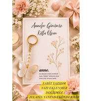 anne  Anneler Günü Hediye Kelebek Anahtarlık - Anneler Günü Hediyesi - 10 Adet
