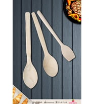 Doğal Şimşir Ağacı Ahşap Tahta Kaşık Spatula Seti Ağaç Kaşık (3lü Set) Şmş-004