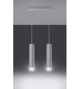 MYLİGHTS BEYAZ METAL LED AVİZE  BEYAZ LED AMPULLÜ  İKİLİ SIRSALI  