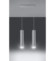 MYLİGHTS BEYAZ METAL LED AVİZE  BEYAZ LED AMPULLÜ  İKİLİ SIRSALI  