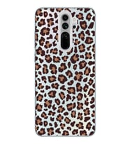 Redmi Note 8 Pro Uyumlu Leopar Desenli Şeffaf Telefon Kılıfı