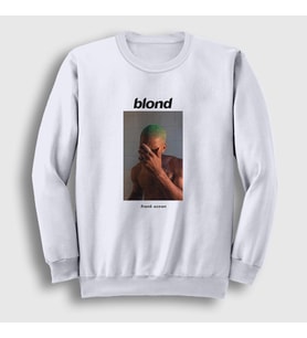 Presmono Unisex Beyaz Blond Müzik Frank Ocean Sweatshirt 507128tt