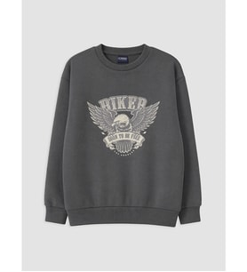 LC WAIKIKI Gri Baskılı Erkek Çocuk Sweatshirt