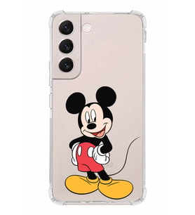 Samsung Galaxy S22 Plus Uyumlu Köşe Korumalı Antişok  Kapak Mickey Mouse Tasarımlı Şeffaf  Kılıf