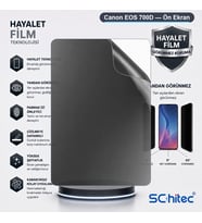 SChitec Canon EOS 700D Uyumlu Ön Yüzey Hayalet Privacy Hidrojel Ekran Koruyucu