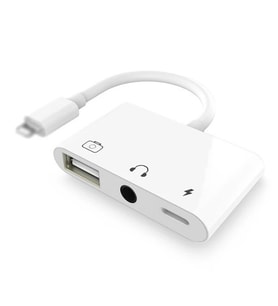 3in1 İPhone-İPAD lightning To Kulakılık ve Usb Kamera Okuyucu Otg-(5775) - SSSSSS4679-5909
