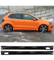 Vw Polo Mk5 Rieger Yan Marşpiyel Seti Plastik 2 Adet Mat Siyah 2009-2017 karlık+ek+bodykit