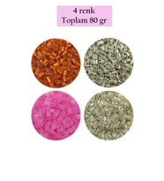 Kesme Cam Boncuk 2mm - 4 Renk - Toplam 80 Gram - BNC441