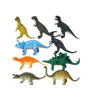 Nessiworld 0714 Dinozorların Dünyası Poşetli 9'lu Hayvan Oyun Seti -Sunman