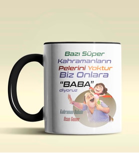 Kişiye Özel Bazı Kahramanların Pelerini Yoktur3 Tema Siyah Kupa (Siyah)