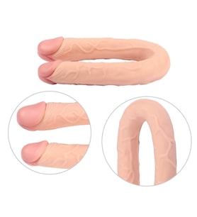 OdinsShop 46 cm Realistik Çatal Dildo Vajinal Penis