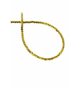 Hematit Doğal Taş Parlak Gold Özel Kesim 3x3mm Dizi [AA]