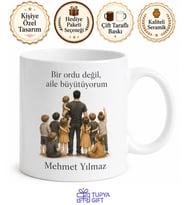 Kalabalık Aile Babası Yazılı Kupa Bardak Babalar Günü Hediyesi