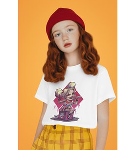 Harley Quinn Joker Baskılı Unisex Film Karakteri Çocuk Tişört (1-12 Yaş)
