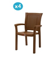 Omnipazar SY-2515 Elite Plastik Bahçe Koltuk Sandalye 4'lü Set