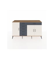 Kronos Konsol 3 Raflı 6 Çekmeceli 3 Kapaklı 176x59x99 Çam-Aytaşı/Antrasit