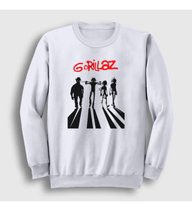Presmono Unisex Beyaz Clockwork Orange Gorillaz Sweatshirt 54508tt