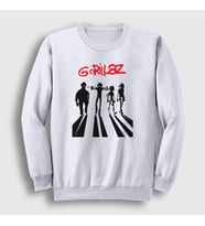 Presmono Unisex Beyaz Clockwork Orange Gorillaz Sweatshirt 54508tt
