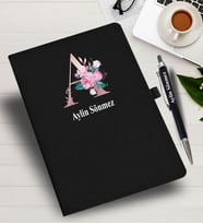 Kişiye Özel harf Tasarımlı  İsme Özel Defter ve Kalem