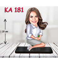 Kişiye Özel Ahşap Biblo - Kadın Karikatür Biblo - Kadın Biblo 39
