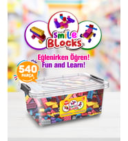 Smile Blocks  Lego 540 Parça Plastik Kutulu Mikro Blok