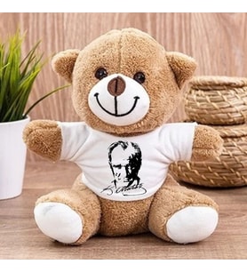 Atatürk Portreli Ve İmzalı Peluş Ayıcık