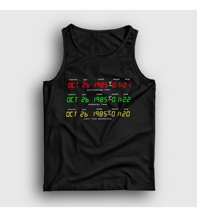 Presmono Unisex Siyah Time Film Geleceğe Dönüş Back To The Future Atlet 243580tt