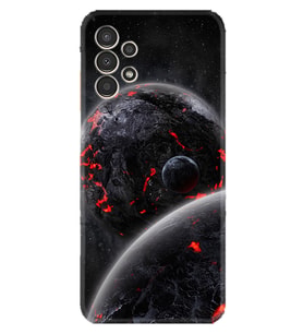 Samsung Galaxy M14 Kılıf Resimli Desenli Silikon Platinium Series Kara Dünya 1902