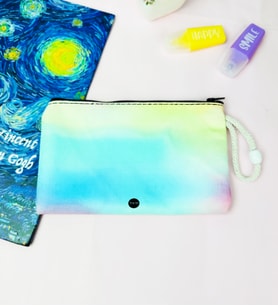 Color Blast Tasarımlı Bez Kalemlik Cüzdan