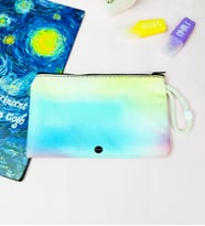 Color Blast Tasarımlı Bez Kalemlik Cüzdan