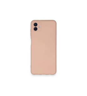 Samsung Galaxy A04 Kılıf Nano İçi Kadife Silikon - Pudra