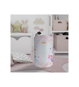 MEKTA HOME BEBEK VE ÇOCUK ODASI Unicorn ve Elmas Desenli Oyuncak Sepeti