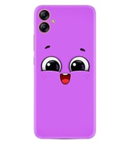 Samsung Galaxy A04E Kılıf Silikon Desen Özel Seri Purple Sweety 1717