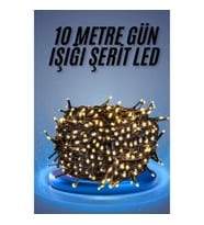 Mey İthalat® Led Işık Ağaç Süsleme Ampüllü Dekoratif Aydınlatma 10 Metre Gün Işığı