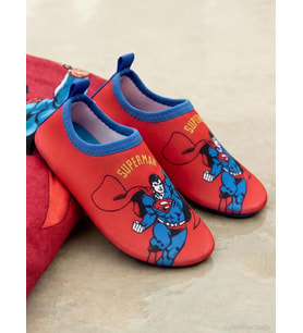 Superman Baskılı Tabanlı 26-30 Numara Deniz Ayakkabısı - Kırmızı