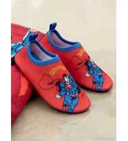 Superman Baskılı Tabanlı 26-30 Numara Deniz Ayakkabısı - Kırmızı