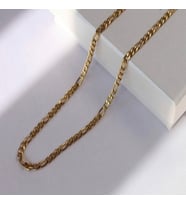 KISA VİNTAGE ZİNCİR KOLYE GOLD ÇELİK ÜZERİ ALTIN KAPLAMA GARANTİ BELGELİ