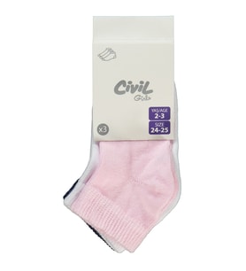 Civil Girls Kız Çocuk 3'lü Patik Çorap 2-12 Yaş Standart