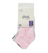 Civil Girls Kız Çocuk 3'lü Patik Çorap 2-12 Yaş Standart