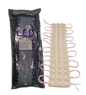 100 Adet 12 Volt 3 Watt 3 Lensli Beyaz 3030 SMD Led Modül IP65 1 Paket