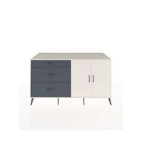 Kronos Konsol 2 Raflı 3 Çekmeceli 2 Kapaklı 176x59x99 Aytaşı-Aytaşı/Antrasit