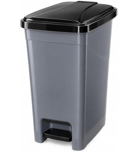 L Slim Pedallı Çöp Kovası, Dar Alanlara Uygun İnce Tasarım Çöp Kutusu, Kapaklı Plastik Atık Kovası, Mutfak Banyo Ofis Kullanımı