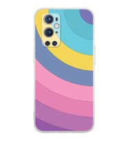 PrintiFy OnePlus 9 Pro Uyumlu Kamera Korumalı Renk Cümbüşü B Tasarımlı Şeffaf Silikon Kılıf