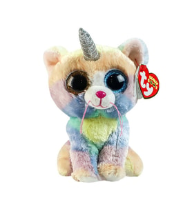 TY Peluş Unicorn Kedi Heather 15 cm - Büyülü Dostunuz! (Çok Renkli)