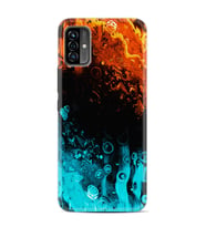 Reeder P13 Pro Max Lite 2022 Kılıf Silikon Desen Özel Seri Orange Blue Color 1665